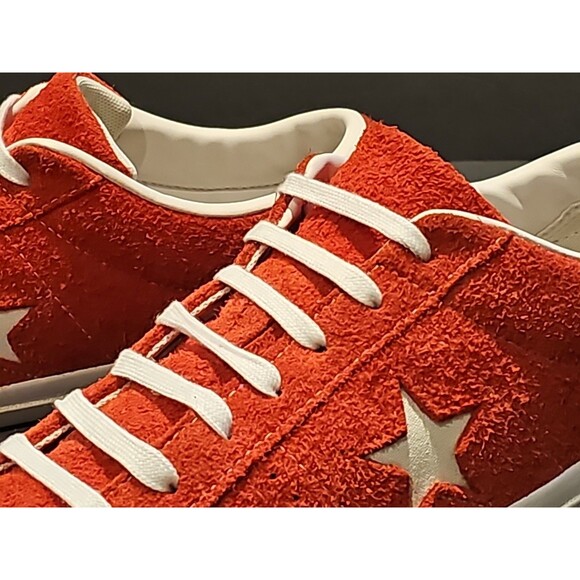 Men's 11.5 Converse One Star Ox Red Suede Low Top Sneakers 158434C - EUC Rare - Picture 11 of 16